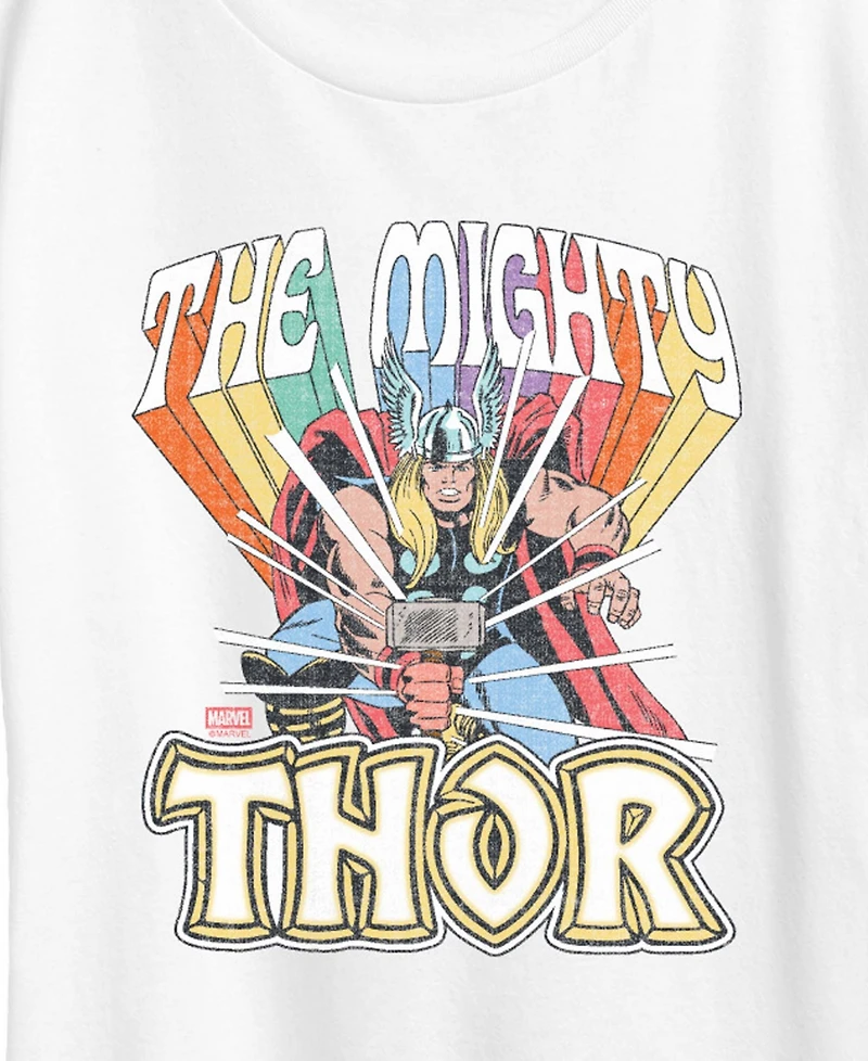 Hybrid Apparel Plus Thor Faded Rainbow Short-Sleeve Graphic T-Shirt
