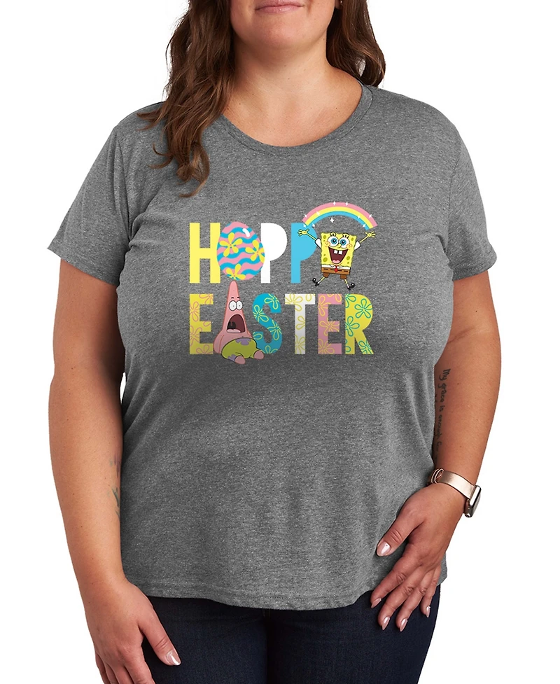 Hybrid Apparel Plus Square Pants Hoppy Easter Icons Short-Sleeve Graphic T-Shirt