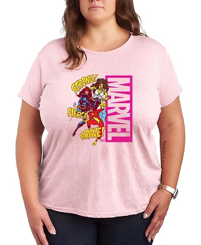 Hybrid Apparel Plus Marvel Sound Effects Short-Sleeve Graphic T-Shirt