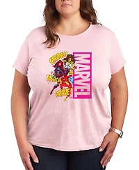 Hybrid Apparel Plus Marvel Sound Effects Short-Sleeve Graphic T-Shirt