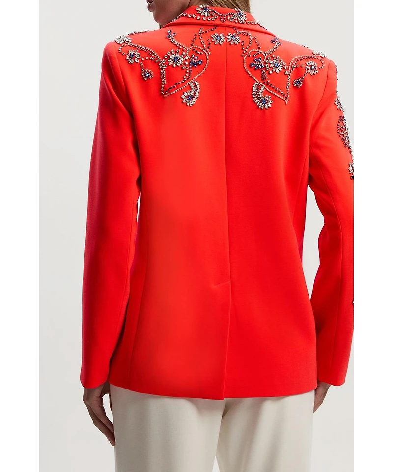 Karen Millen Women's Embellished Single Breasted Blazer