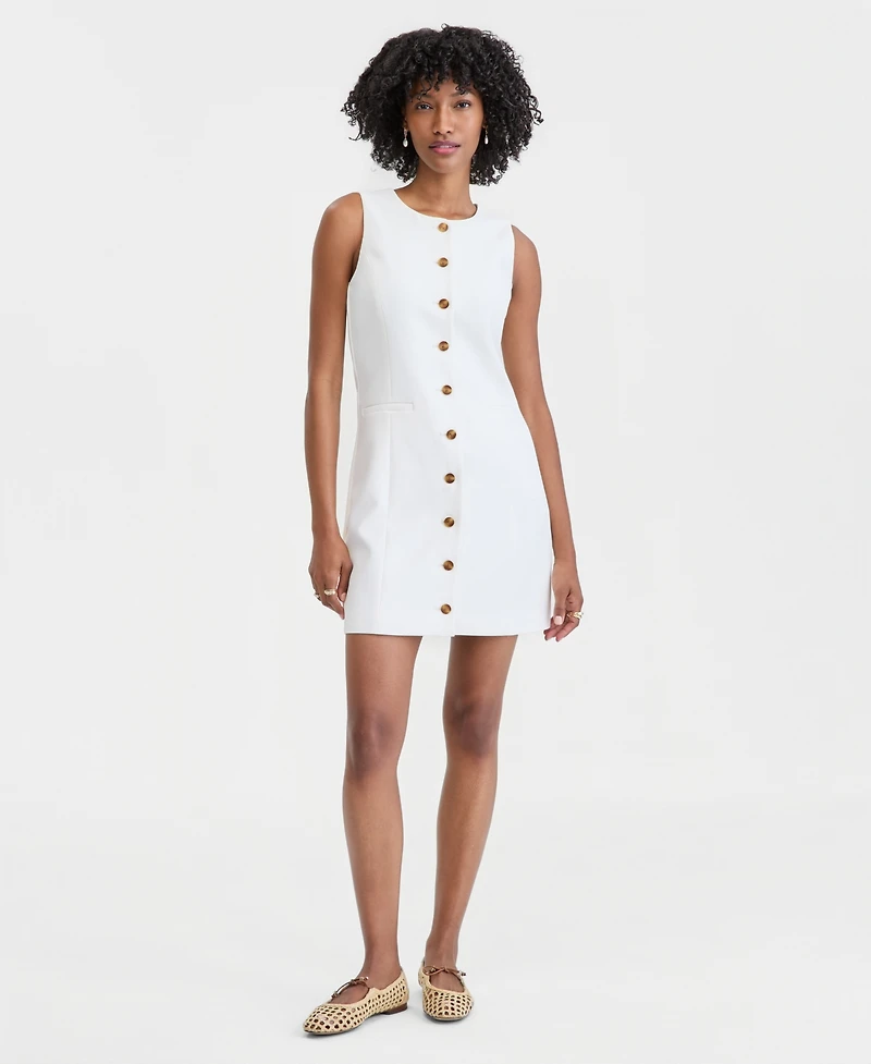 On 34th Women's Solid Crepe Mini Shift Dress, Macy's Exclusive