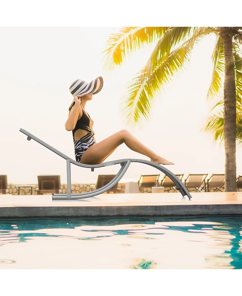 Gaomon Patio Chaise Lounge Outdoor Set of 2 with S-Shaped Ergonomics, Textilene Fabric, Aluminum Pool Lounges for Pool, Garden