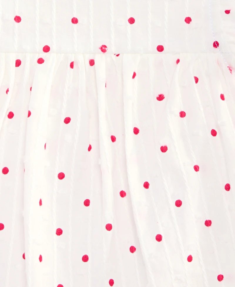 First Impressions Baby Girls' Simple Dot Cotton Sunsuit, Macy's Exclusive