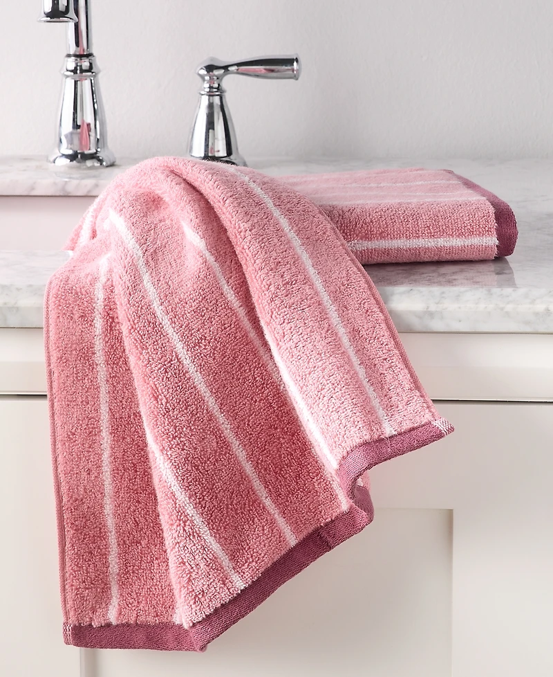 Arch Studio Quick Dry Striped Hand Towel, Set of 2, Macy's Exclusive