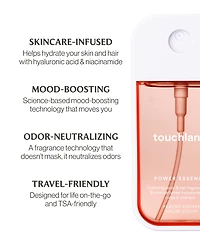 Touchland Power Essence Peachy Lychee Body and Hair Fragrance Mist, 2 oz.