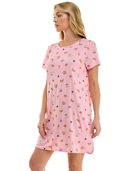 Jaclyn Intimates Women's Relaxed Short-Sleeve Sleep Shirt