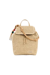 Desigual Women's Small raffia backpack charms
