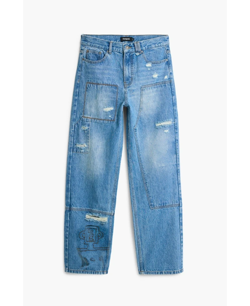 Desigual Men's Jeans Trousers Seams