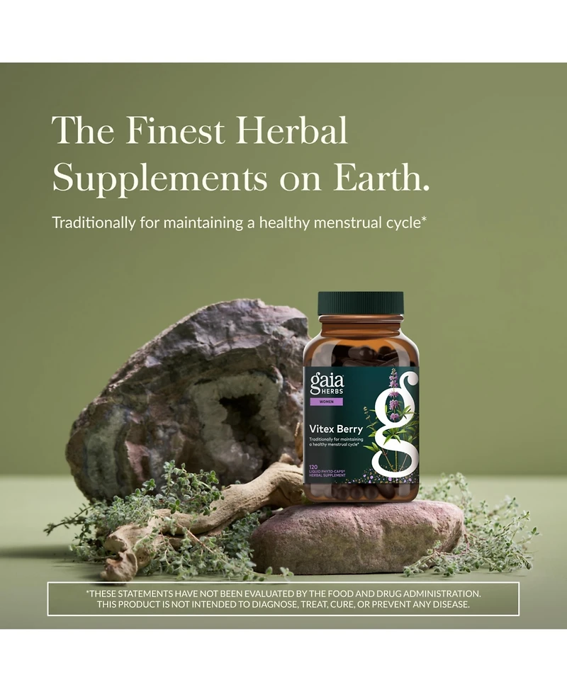 Gaia Herbs Vitex Berry (Chaste Tree) - Supports Hormone Balance & Fertility for Women