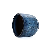 LuxenHome Ocean Blue -Inch Round Ceramic Planter