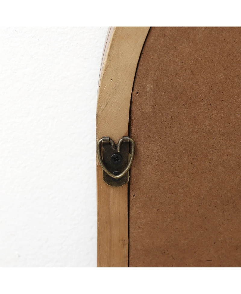 LuxenHome Horizon Arch Wooden 23.6" W x 39.6" H Wall Mirror with Legs