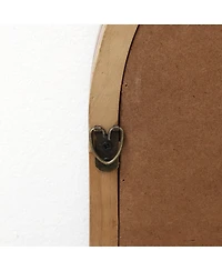 LuxenHome Horizon Arch Wooden 23.6" W x 39.6" H Wall Mirror with Legs