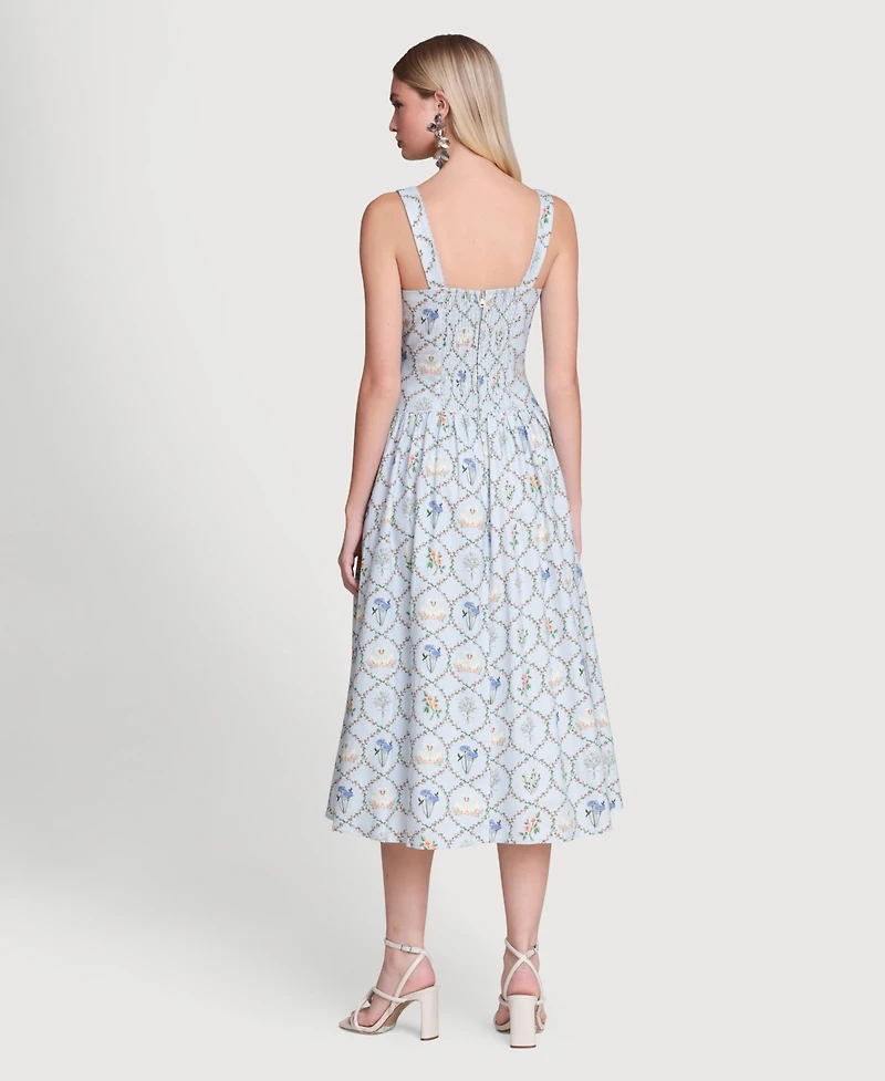 Avec Les Filles Women's Corset Top Midi Dress