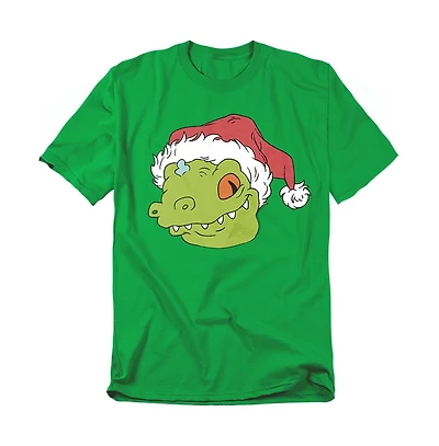 Rugrats Men's Reptor Santa Hat T-Shirt
