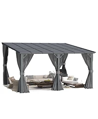 Aecojoy Wall Gazebo with Curtains and Mosquito Netting