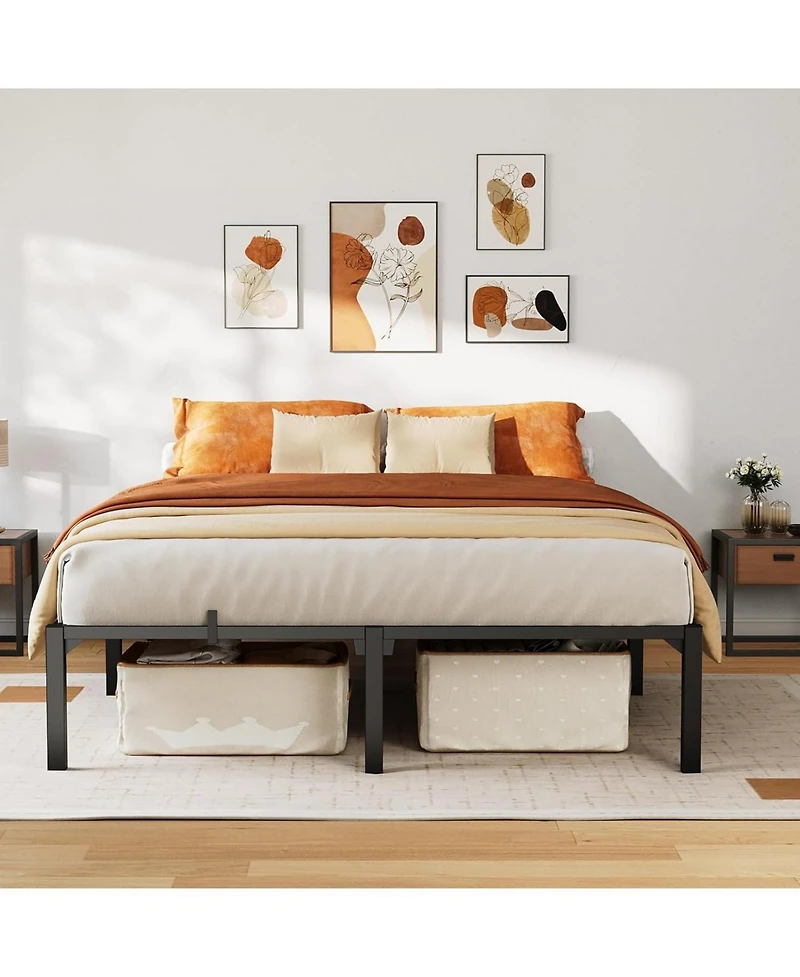gaomon Metal Bed Frame, Heavy Duty Metal Platform Bed Frame with Reinforced Slats Support, 800 Lbs Load Capacity, Noise Free