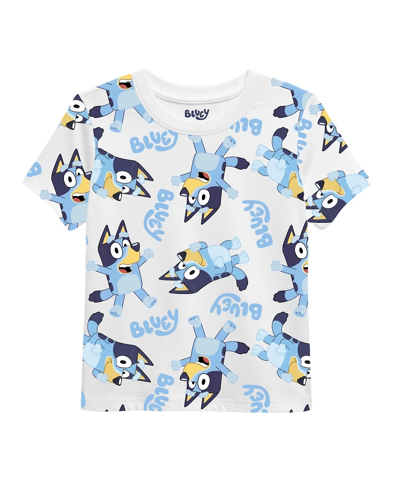 Bluey Boys' 2T-7 Short-Sleeve Graphic Print T-Shirt, 3-Pack