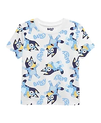 Bluey Boys' 2T-7 Short-Sleeve Graphic Print T-Shirt, 3-Pack
