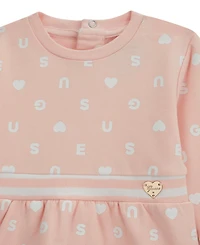 Guess Baby Girls' Long-Sleeve Dress and Matching Bloomer