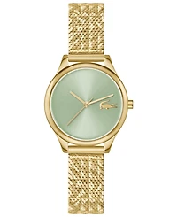 Lacoste Women's Crocodelle Gold Tone Stainless Steel Textured Mesh Bracelet Watch, 28mm