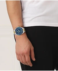 Lacoste Men's Mainsail Two Tone Stainless Steel Bracelet Watch, 43mm