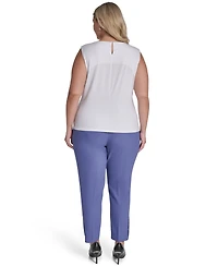 Calvin Klein Plus Printed Pleated Camisole Top