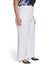 Calvin Klein Plus Wide-Leg Mid-Rise Pants