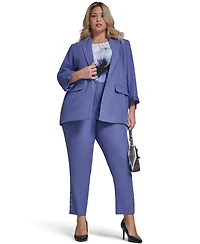 Calvin Klein Plus Open Front Notch Collar Jacket