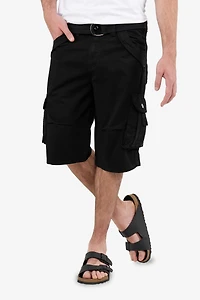 X-Ray Men's Belted Double Pocket Cargo Shorts