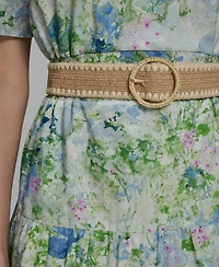 Karl Lagerfeld Paris Women's Short-Sleeve Crewneck Printed Dress