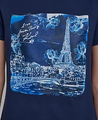 Karl Lagerfeld Paris Women's Short-Sleeve Crewneck T-Shirt