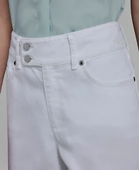 Karl Lagerfeld Paris Women's Mid-Rise Scalloped Hem Jeans