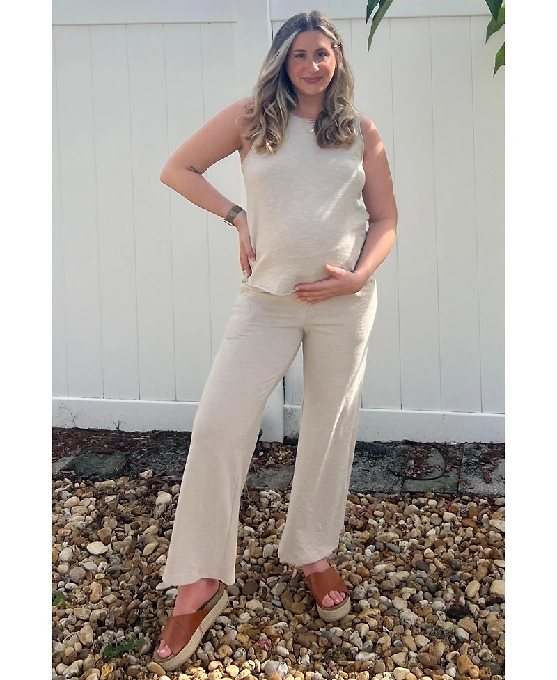 Pinkblush Maternity Slub Knit Pants Set