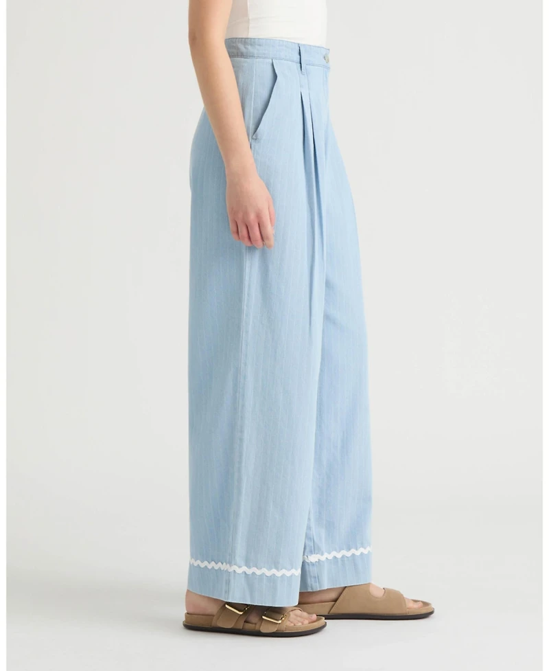 Nvlt Women's Wide Leg Pleated Trousers