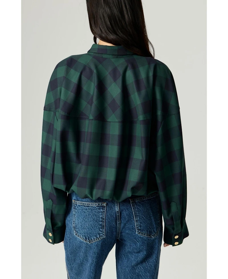 Nocturne Women's Checked Zip-Front Jacket