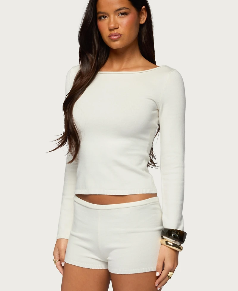 Edikted Women's Arianna Off Shoulder Knit Sweater