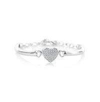 Chanteur Girls Gold Plated Cz Heart Bracelet