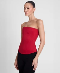 Leau Women's Sphynx Satin Corset Top