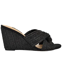 Nine West Women's Nejia Woven Slip-On Wedge Sandals