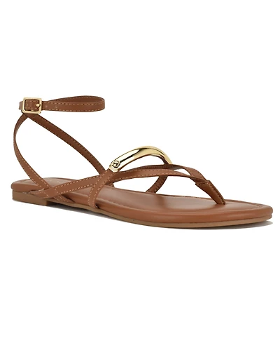 Nine West Women's Bretta Ornamented Strappy Flat Sandals