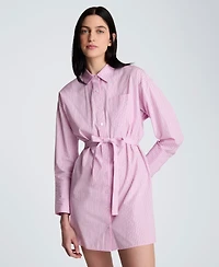 Kenneth Cole Women's Striped Mini Shirt Dress
