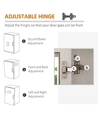 Homcom Retro Style Storage Sideboard with 3 Open Shelf Spaces and Framed Doors