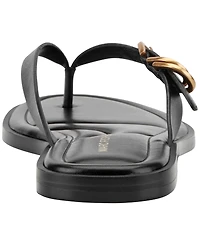 Marc Fisher Women's Retry Buckle Strap Flat Slip-On Sandals