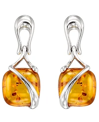 Macy's Amber Earrings (2.7 ct. t.w.) in Sterling Silver