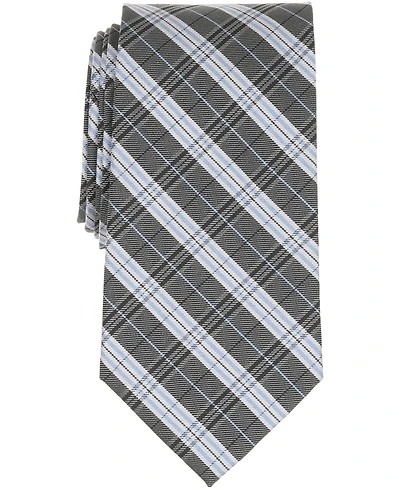 B by Brooks Brothers Men's Double Plaid Pattern Tie