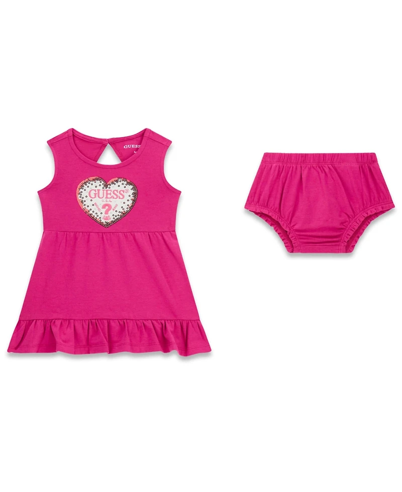 Guess Baby Girls' Sleeveless Dress and Matching Bloomer