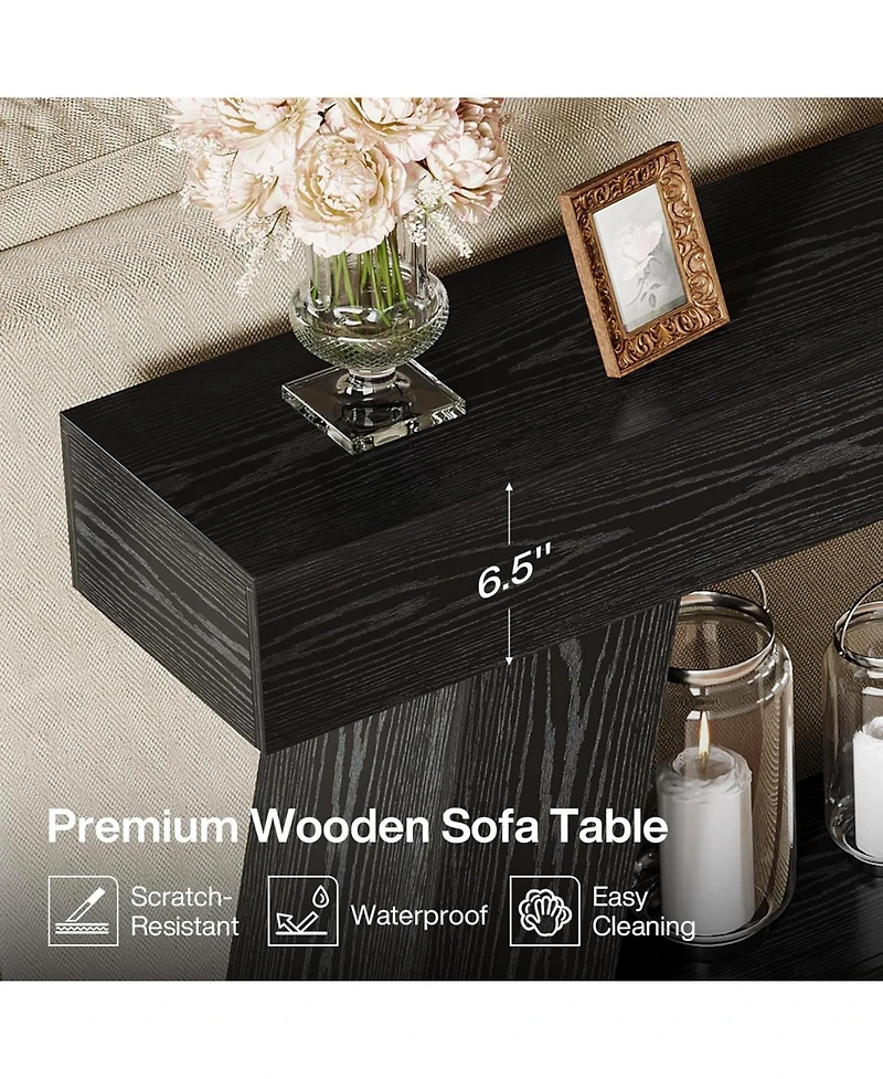 Tribesigns 70.9 Inch Long Console Tables, Farmhouse Entryway Table with Storage