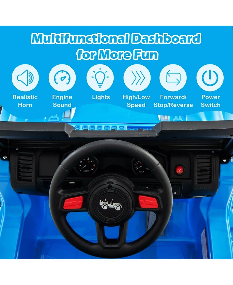 Mecale 12V Kids Ride-on Jeep Car with 2.4 G Remote Control