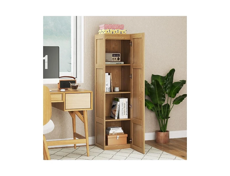 Slickblue 4-Shelf Tall Storage Cabinet for Bathroom and Living Room